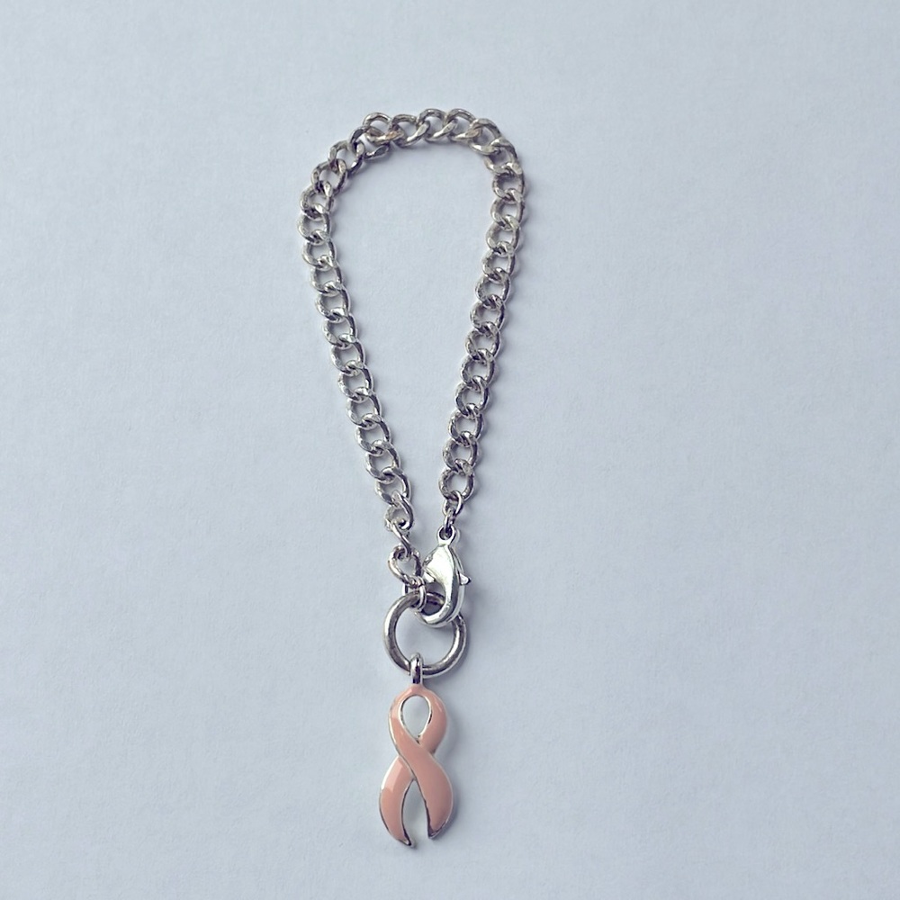 7” Breast Cancer charm bracelet